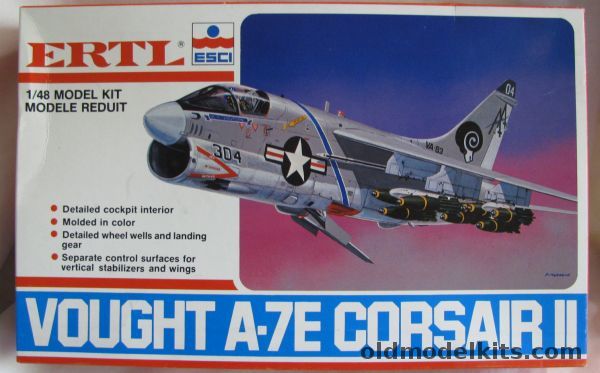 ESCI 1/48 L.T.V. A-7E Corsair II - VA-113 'Stingers' USS Ranger / VA-83 USS Forrestal, 8205 plastic model kit